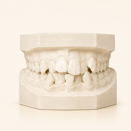 Crowding: anterior crowding and rotated teeth